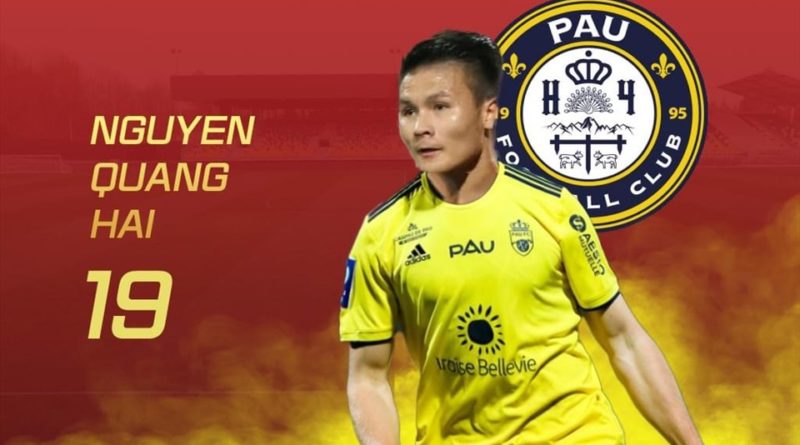 Quang Hải ra mắt tại họp báo Pau FC